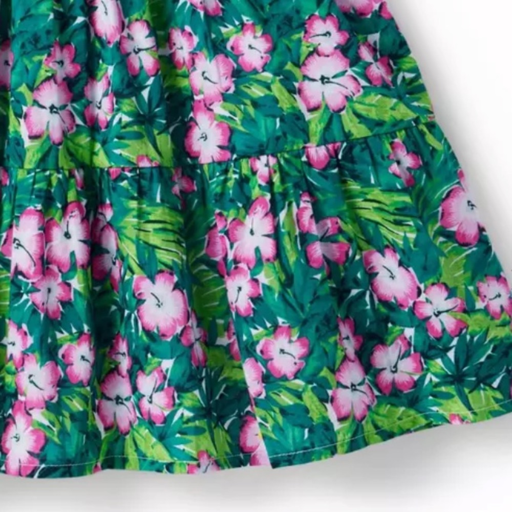 Janie and Jack girl THE LEILANI HIBISCUS SMOCKED SUNDRESS size 8 - Picture 4 of 9
